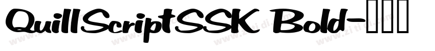 QuillScriptSSK Bold字体转换